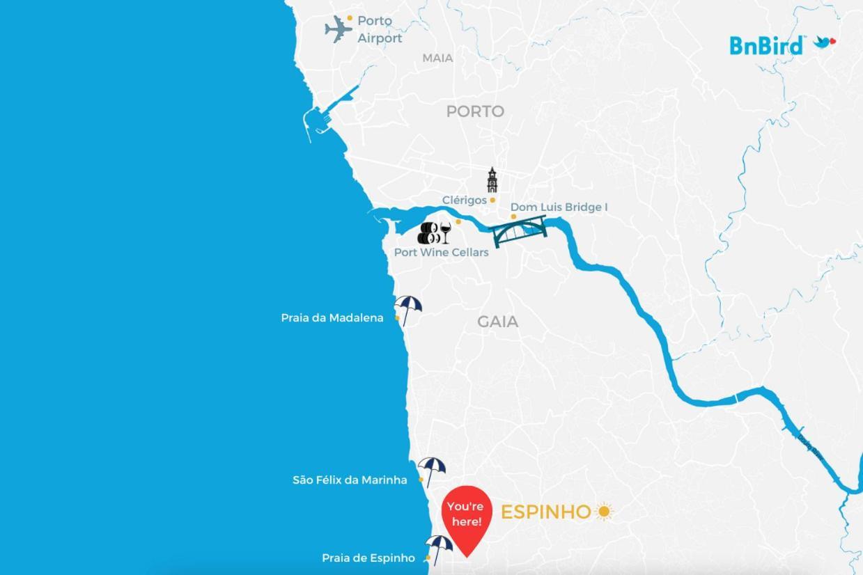 شقة Espinho Sunshine Flat المظهر الخارجي الصورة